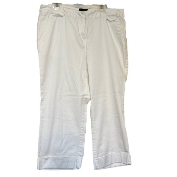The Limited Pants - The Limited Cassidy Fit White Cropped Wide Leg Pants size 10